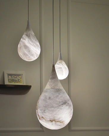 WOMO Alabaster Raindrop Pendant Light-WM2901 - Image 7