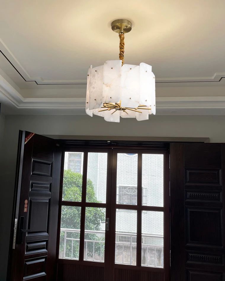 WOMO Alabaster Round Chandelier-WM2391 - Image 11
