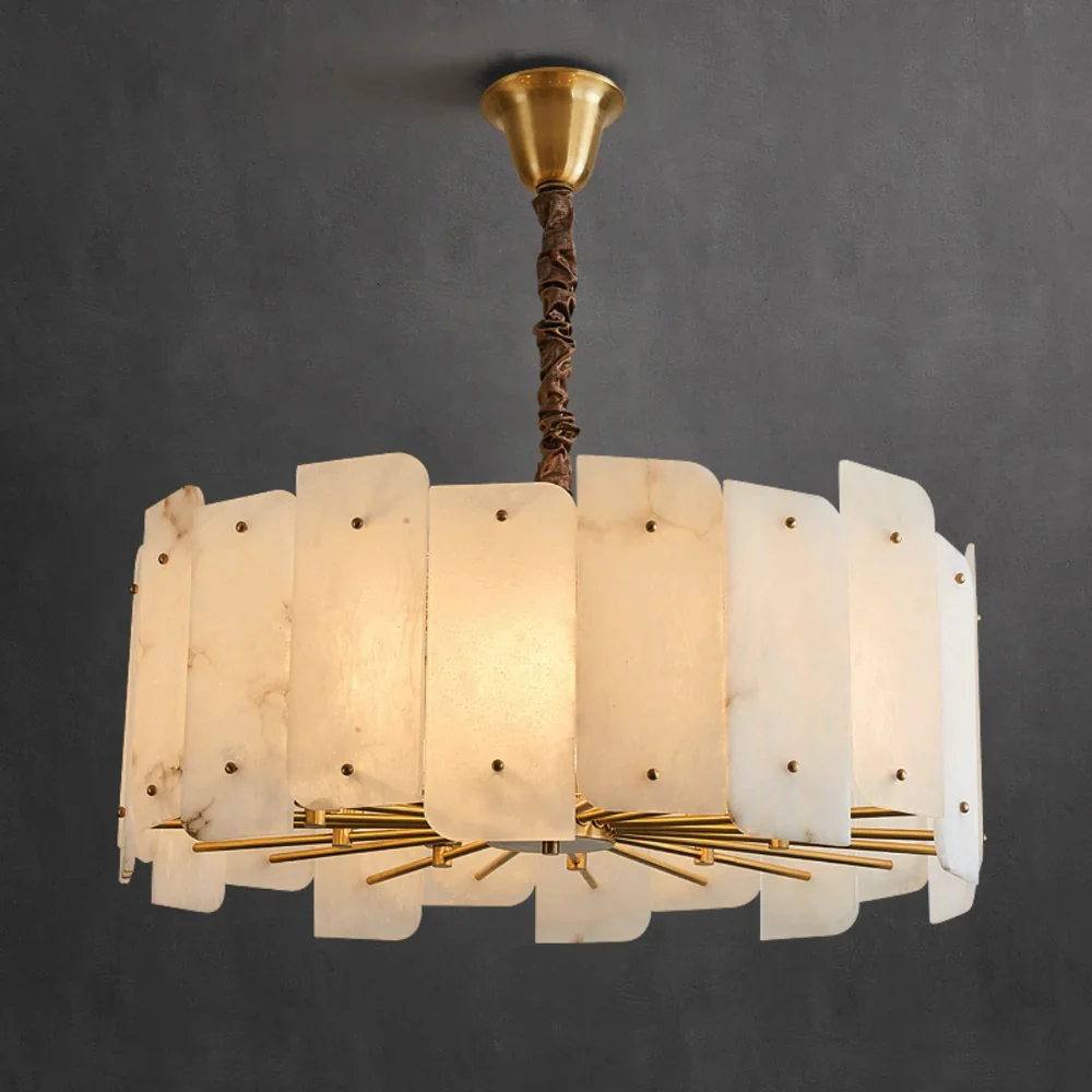 WOMO Alabaster Round Chandelier-WM2391 - Image 14