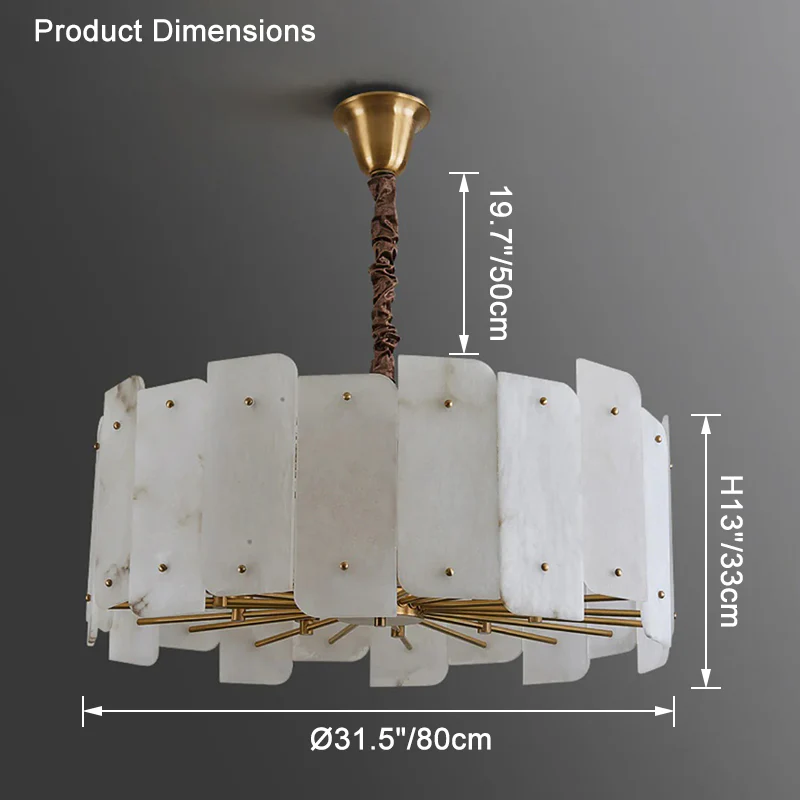 WOMO Alabaster Round Chandelier-WM2391 - Image 15
