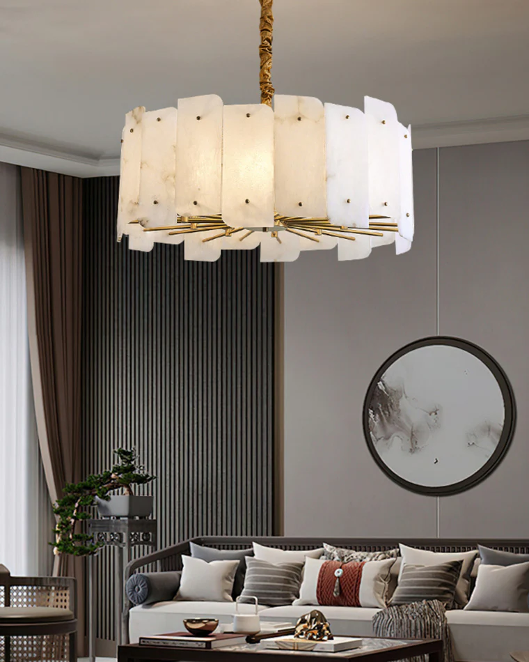 WOMO Alabaster Round Chandelier-WM2391 - Image 4