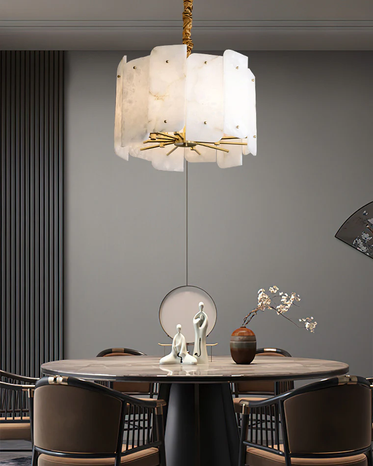 WOMO Alabaster Round Chandelier-WM2391 - Image 5