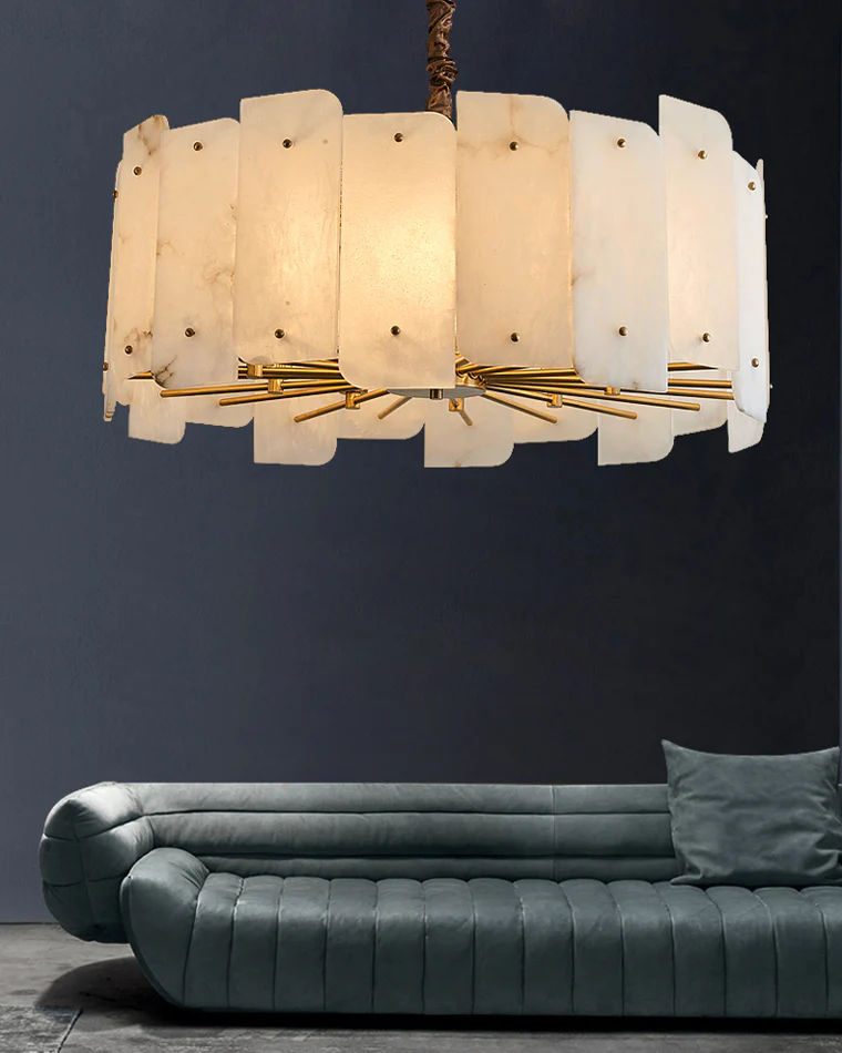 WOMO Alabaster Round Chandelier-WM2391 - Image 6