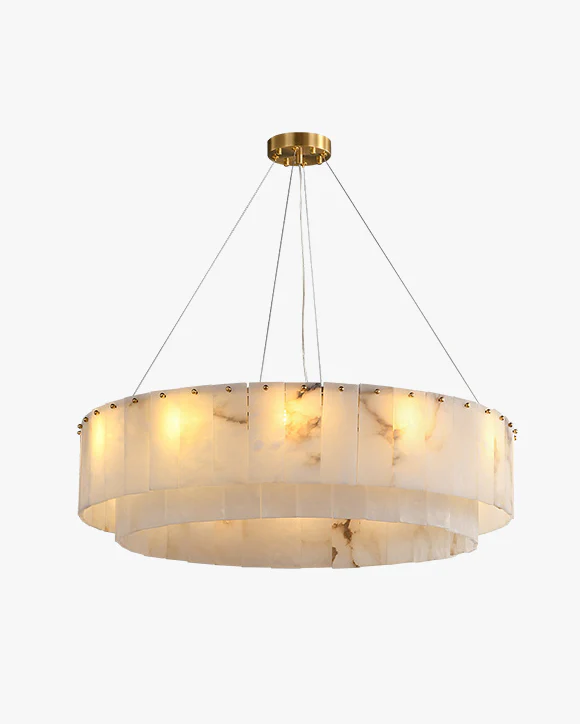 WOMO Round Alabaster Chandelier-WM2843