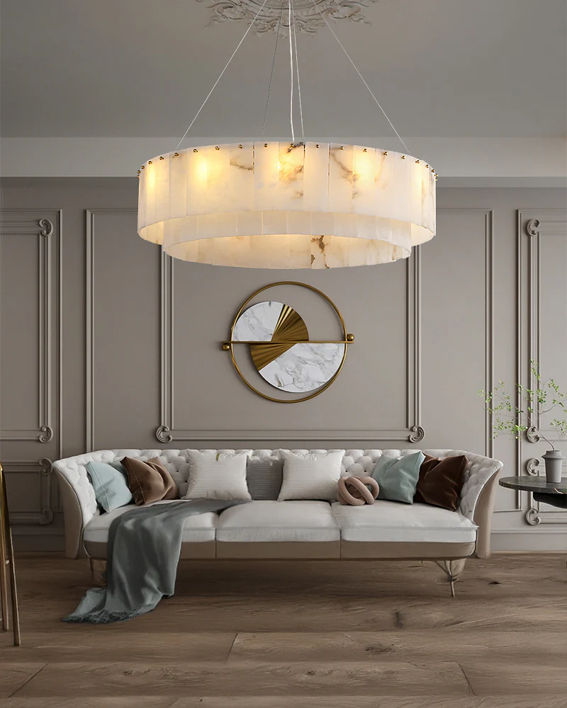 WOMO Round Alabaster Chandelier-WM2843 - Image 4