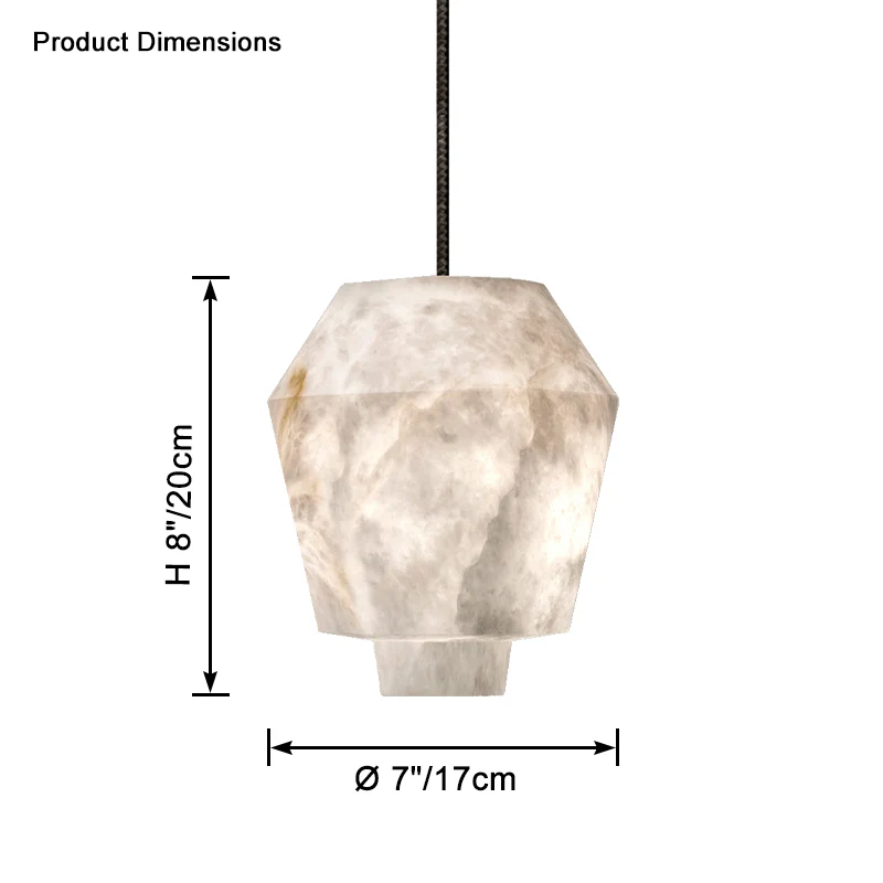 WOMO Alix Alabaster Pendant Light-WM2892 - Image 17