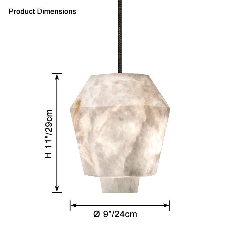 WOMO Alix Alabaster Pendant Light-WM2892 - Image 19