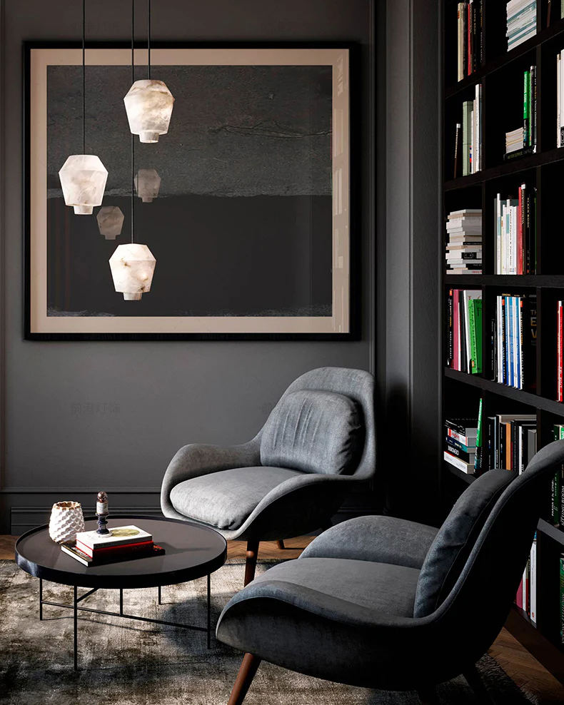 WOMO Alix Alabaster Pendant Light-WM2892 - Image 7
