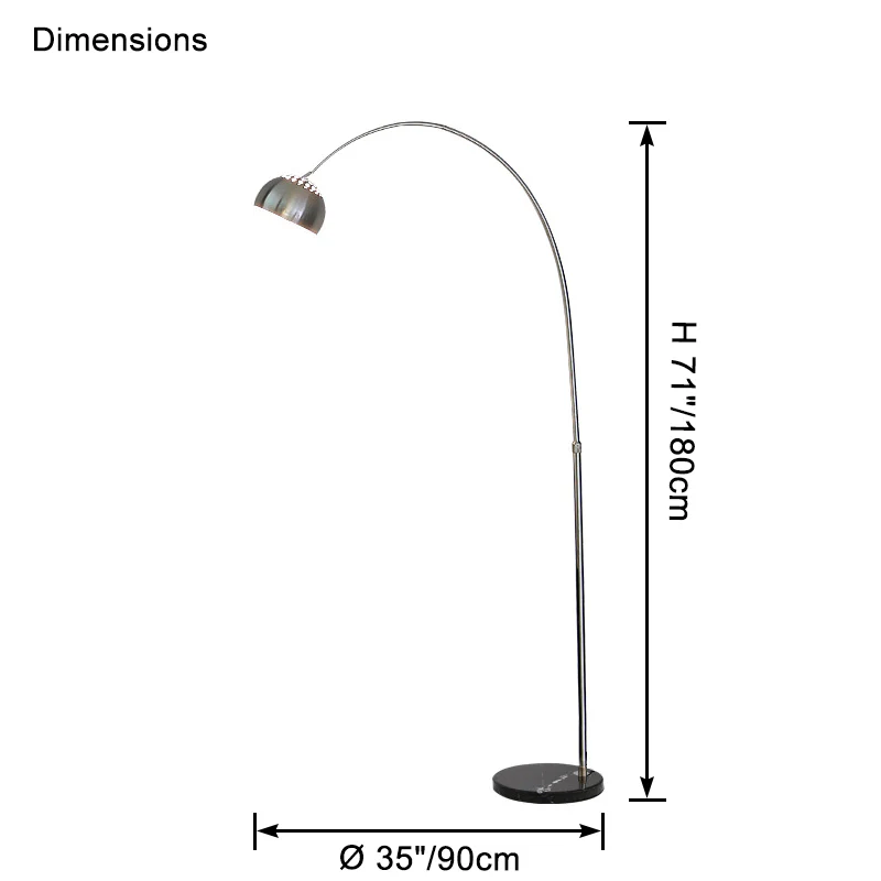 WOMO Arc Dome Tall Floor Lamp-WM7099 - Image 11