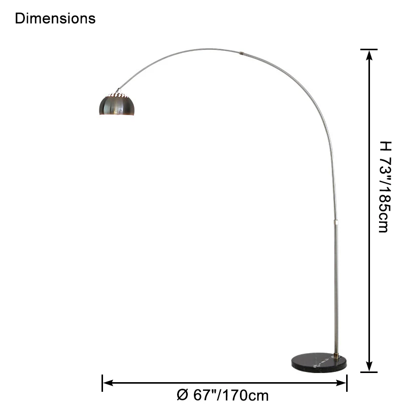 WOMO Arc Dome Tall Floor Lamp-WM7099 - Image 13