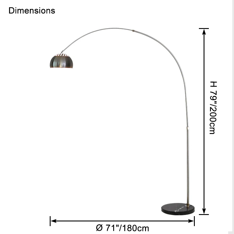 WOMO Arc Dome Tall Floor Lamp-WM7099 - Image 15