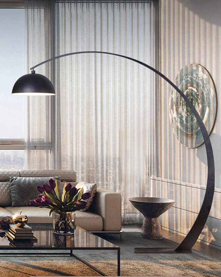 WOMO Dome Arc Floor Lamp over Couch-WM7063 - Image 10