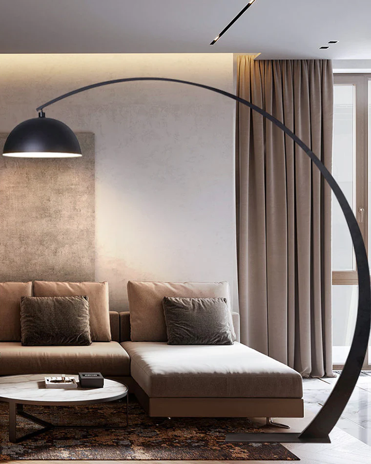 WOMO Dome Arc Floor Lamp over Couch-WM7063 - Image 15
