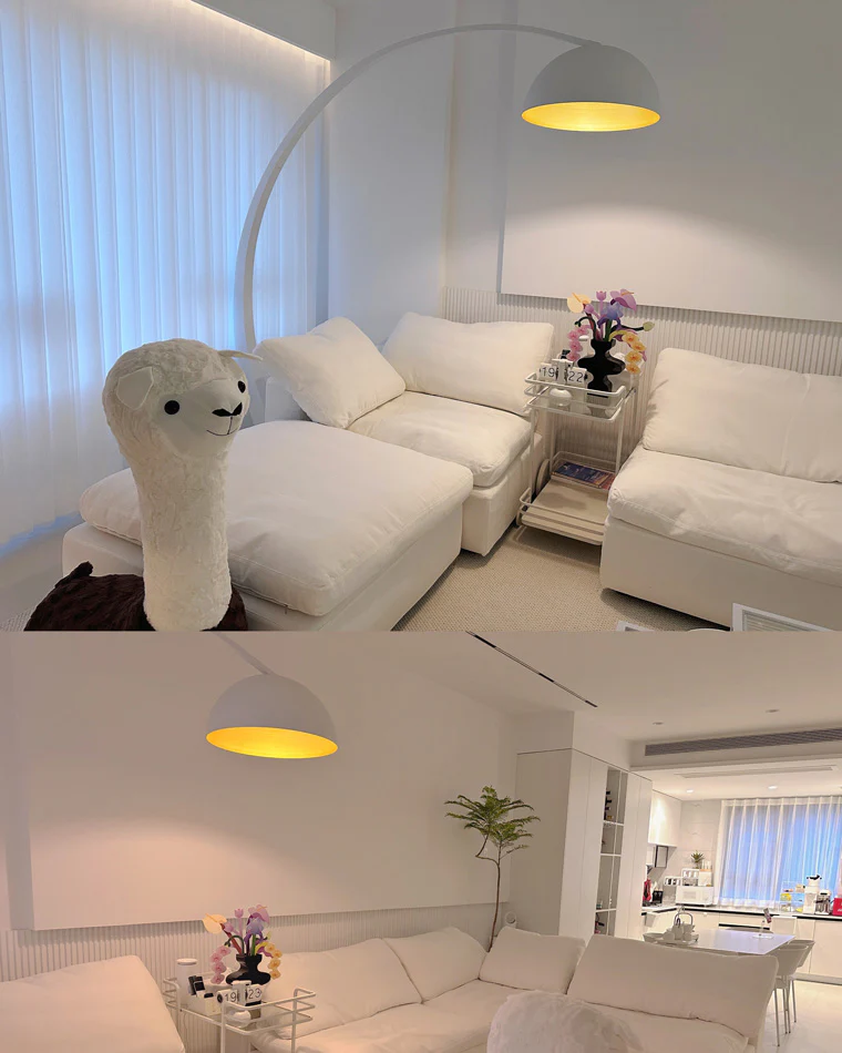 WOMO Dome Arc Floor Lamp over Couch-WM7063 - Image 3