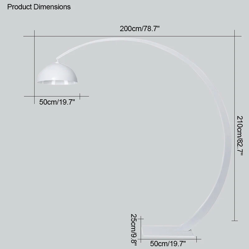 WOMO Dome Arc Floor Lamp over Couch-WM7063 - Image 38