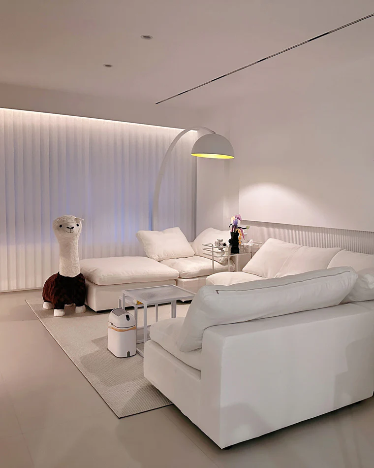 WOMO Dome Arc Floor Lamp over Couch-WM7063 - Image 5