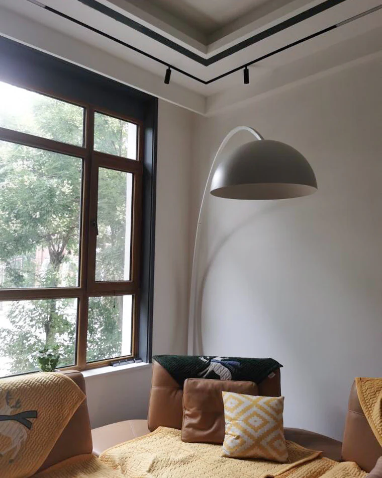 WOMO Dome Arc Floor Lamp over Couch-WM7063 - Image 9