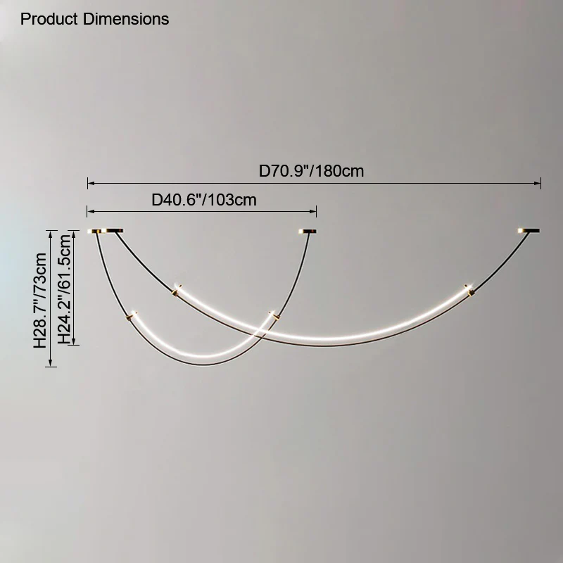 WOMO Arc Led Chandelier-WM2288 - Image 55