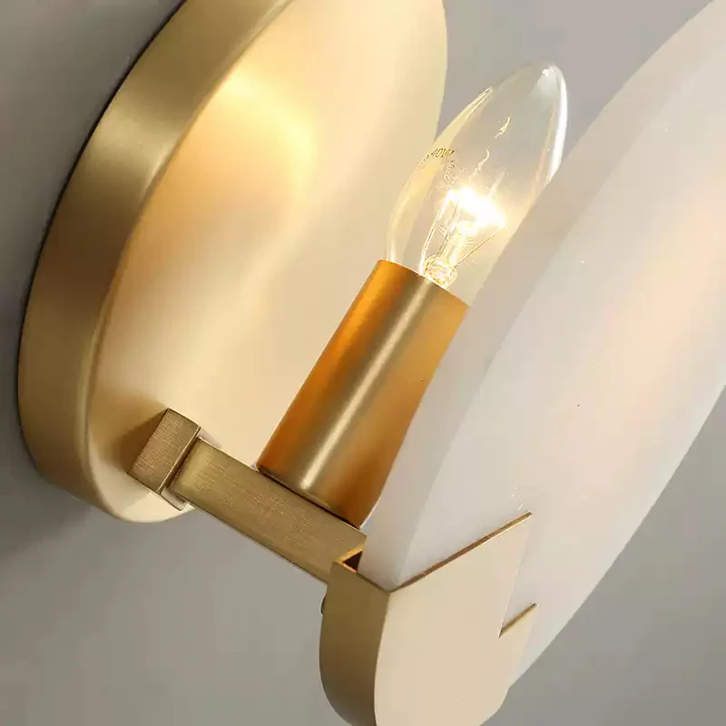 WOMO Art Deco Disc Alabaster Wall Sconce-WM6156 - Image 9