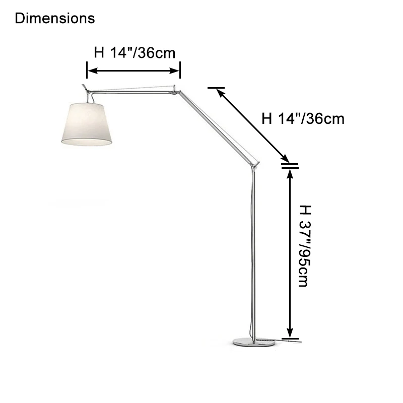 WOMO Articulating Floor Lamp-WM7105 - Image 14