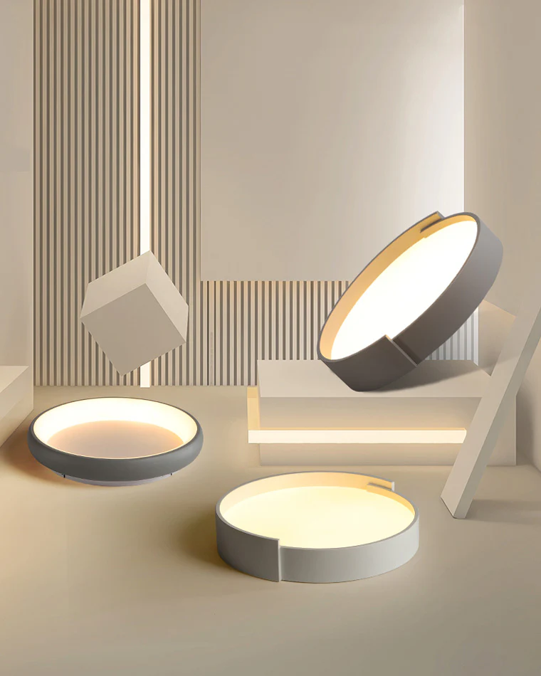 WOMO Round Asymmetrical Flush Mount Ceiling Light-WM1060 - Image 15