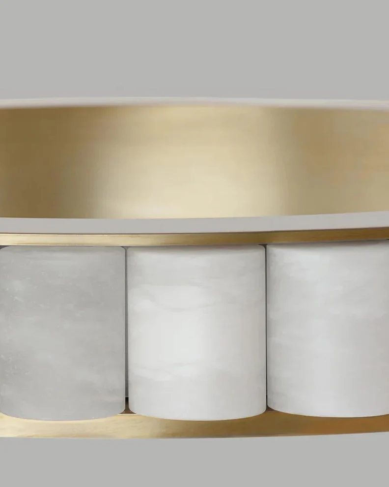 WOMO Tiered Circular Alabaster Chandelier-WM2858 - Image 12