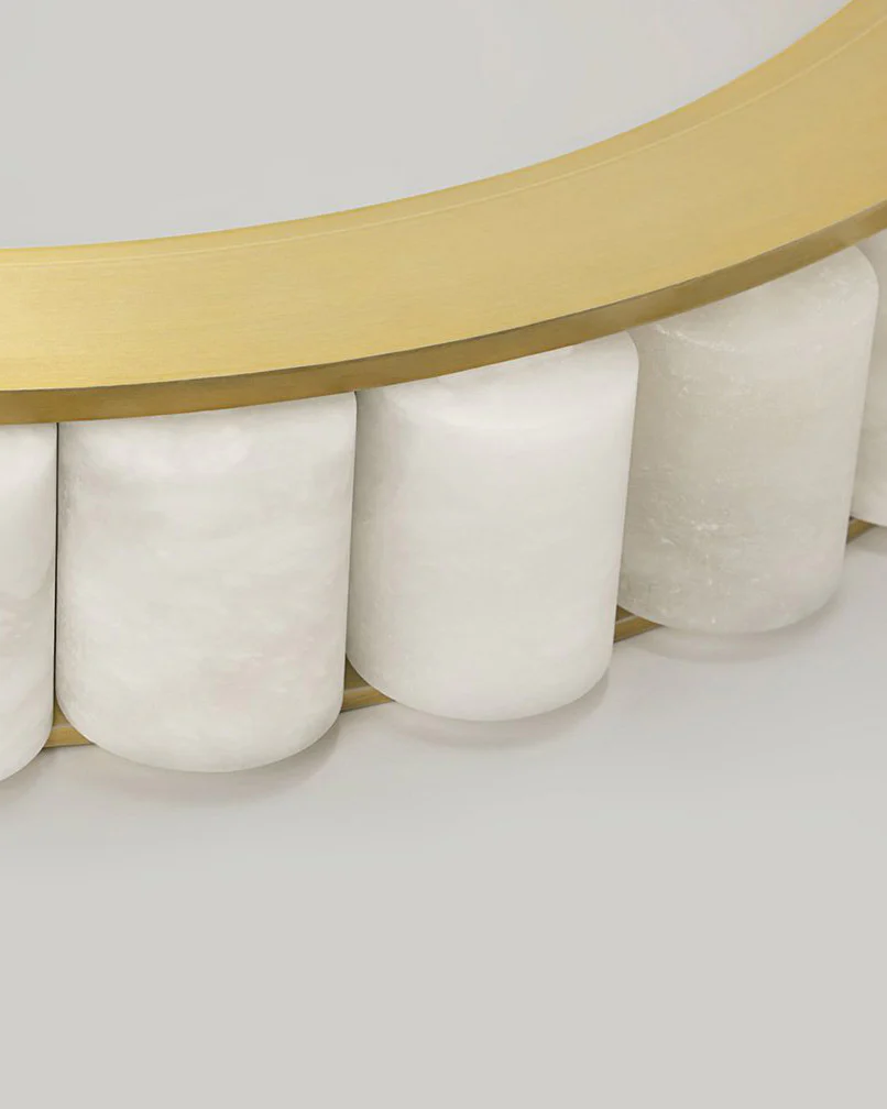WOMO Tiered Circular Alabaster Chandelier-WM2858 - Image 13