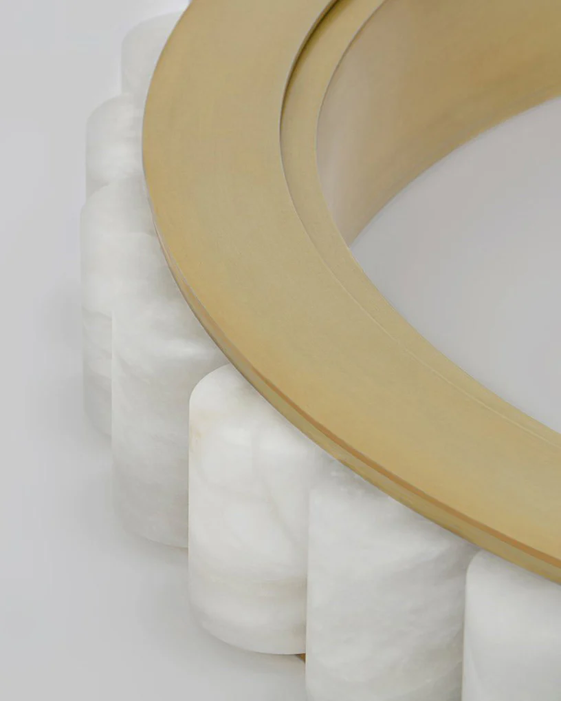 WOMO Tiered Circular Alabaster Chandelier-WM2858 - Image 15