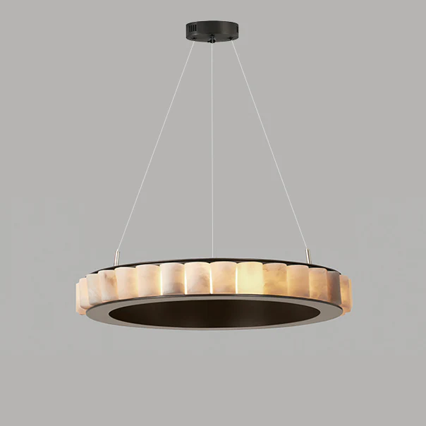 WOMO Tiered Circular Alabaster Chandelier-WM2858 - Image 17