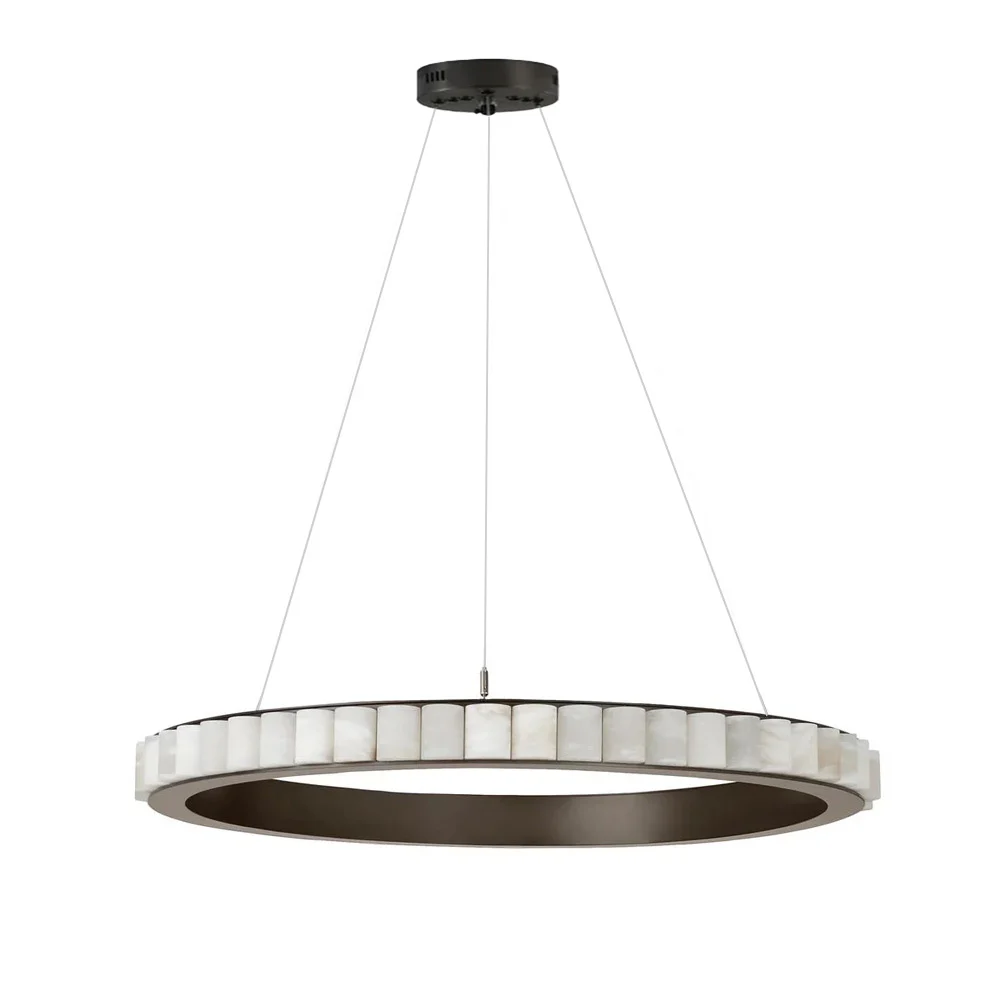 WOMO Tiered Circular Alabaster Chandelier-WM2858 - Image 19