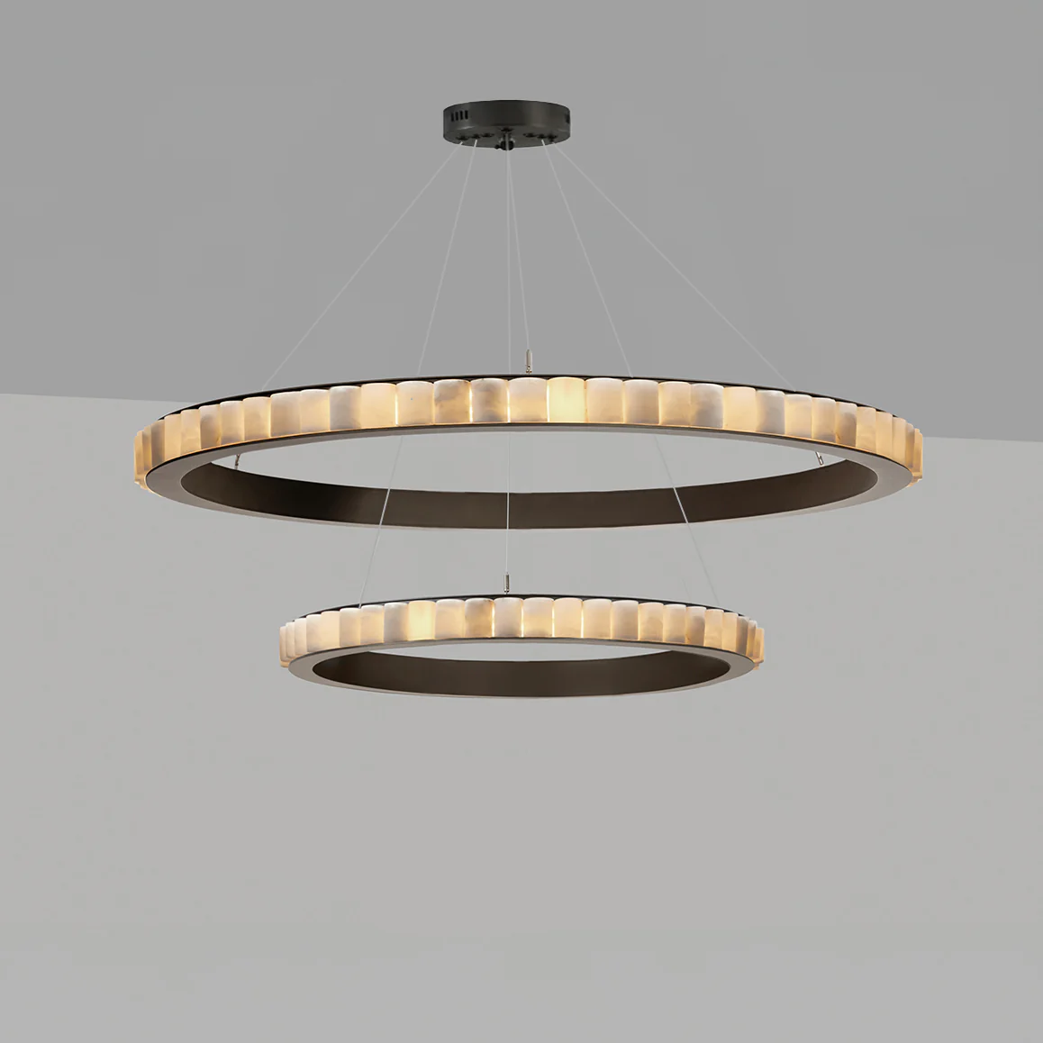 WOMO Tiered Circular Alabaster Chandelier-WM2858 - Image 23