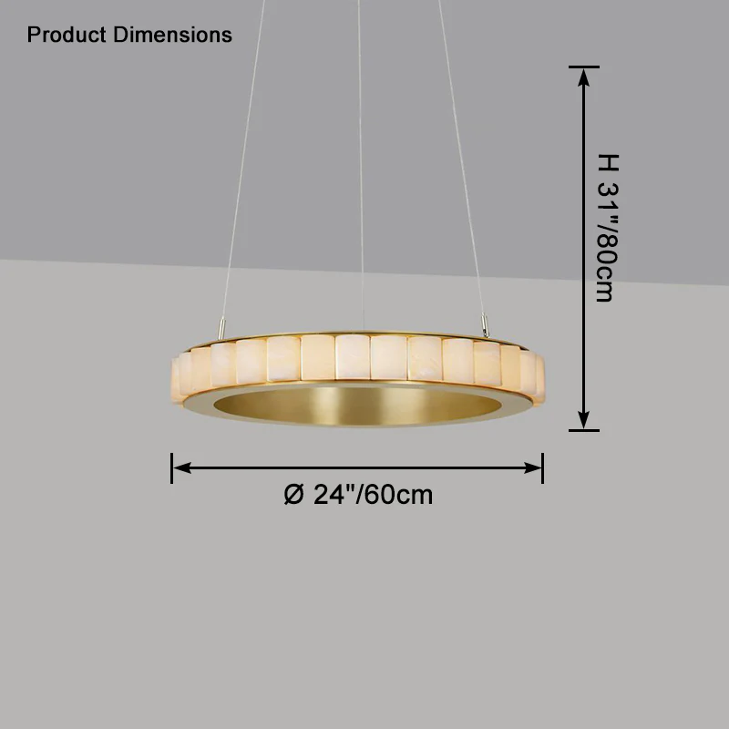 WOMO Tiered Circular Alabaster Chandelier-WM2858 - Image 28