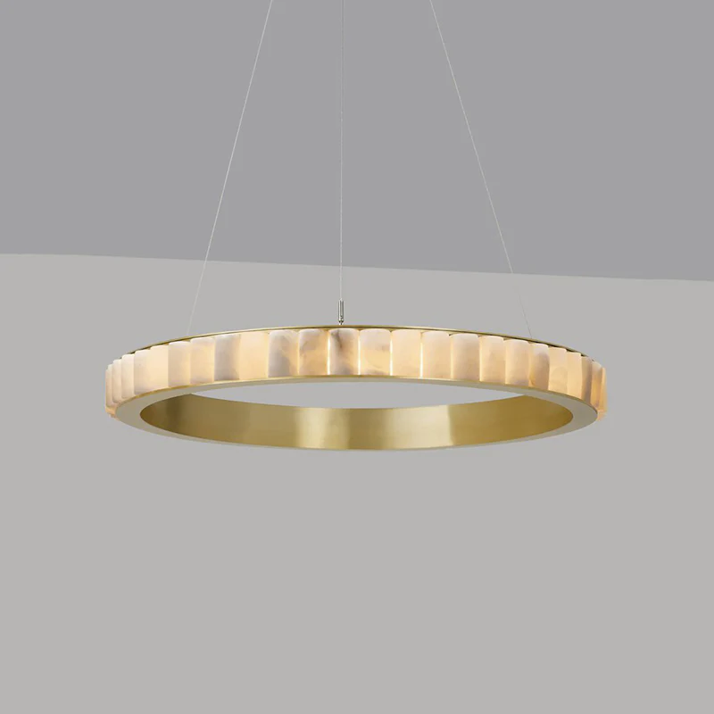 WOMO Tiered Circular Alabaster Chandelier-WM2858 - Image 29