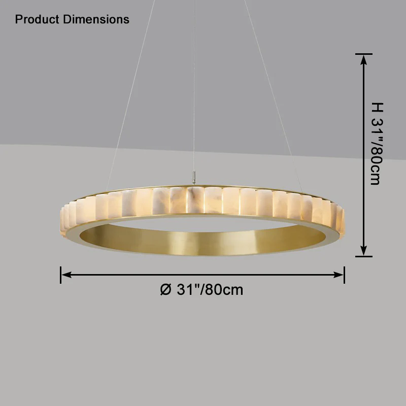 WOMO Tiered Circular Alabaster Chandelier-WM2858 - Image 30