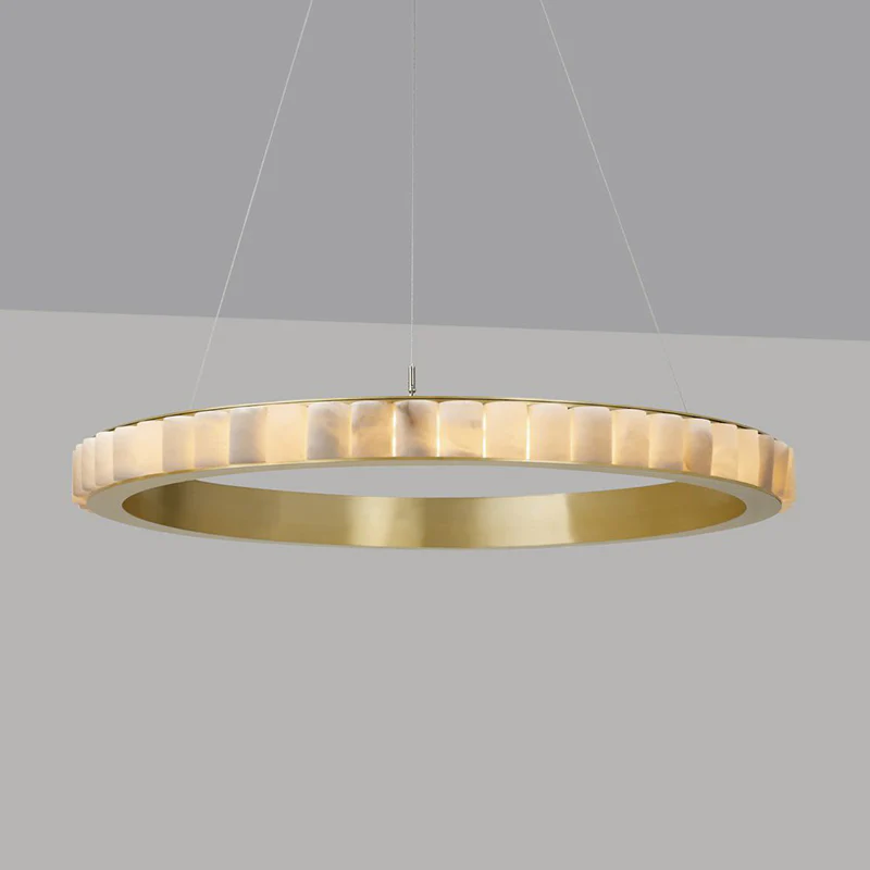 WOMO Tiered Circular Alabaster Chandelier-WM2858 - Image 31