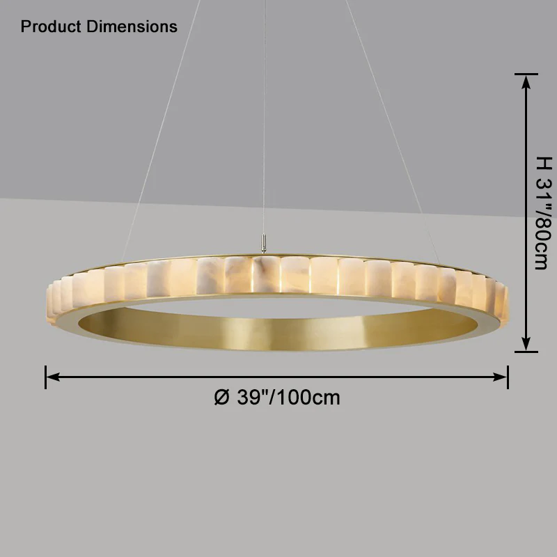 WOMO Tiered Circular Alabaster Chandelier-WM2858 - Image 32