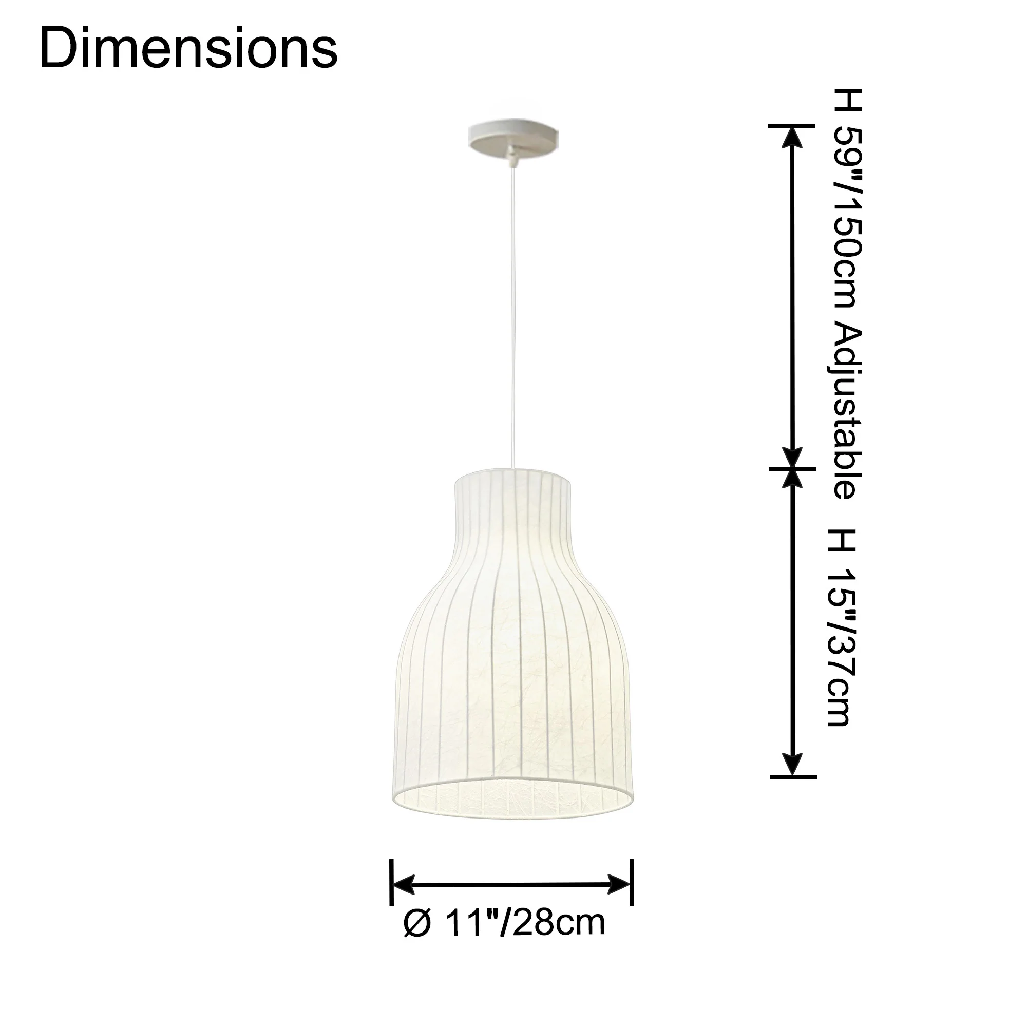 WOMO Bell Silk Pendant Light-WM2970 - Image 20