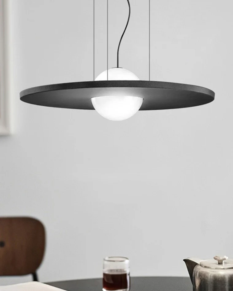 WOMO Black Disc Pendant Light-WM2324 - Image 2