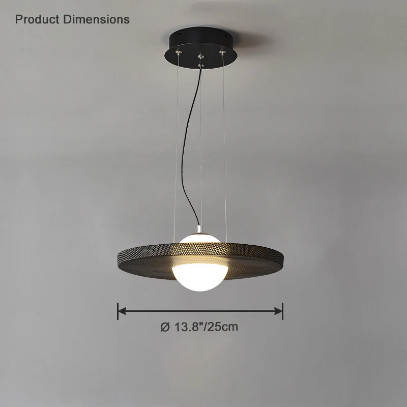WOMO Black Disc Pendant Light-WM2324 - Image 20