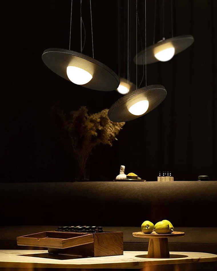 WOMO Black Disc Pendant Light-WM2324 - Image 8