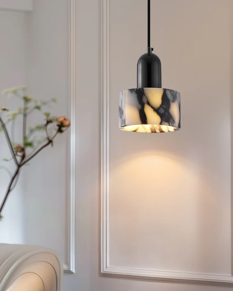 WOMO Black Dome Stone Pendant Light-WM3001 - Image 7