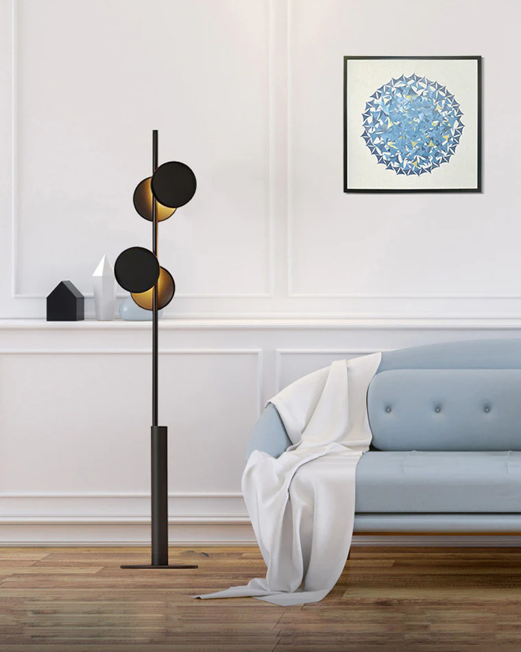 WOMO Black Pole Floor Lamp-WM7037 - Image 11
