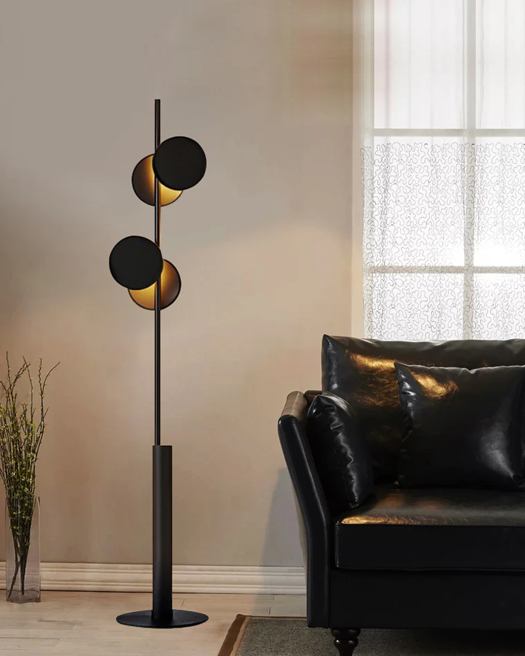 WOMO Black Pole Floor Lamp-WM7037 - Image 4