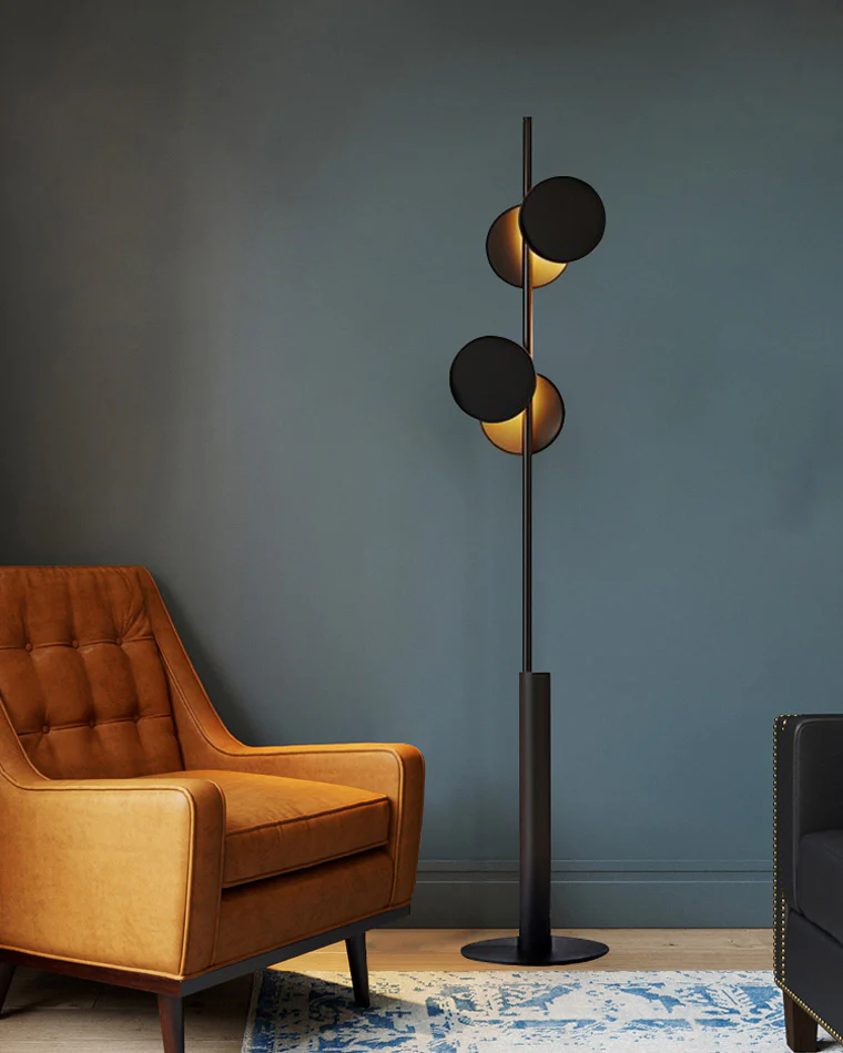 WOMO Black Pole Floor Lamp-WM7037 - Image 5