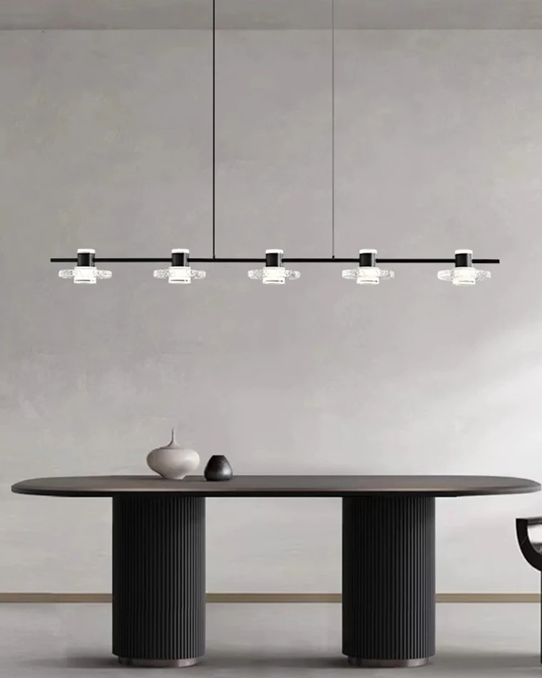 WOMO Black Linear Chandelier-WM2222 - Image 2