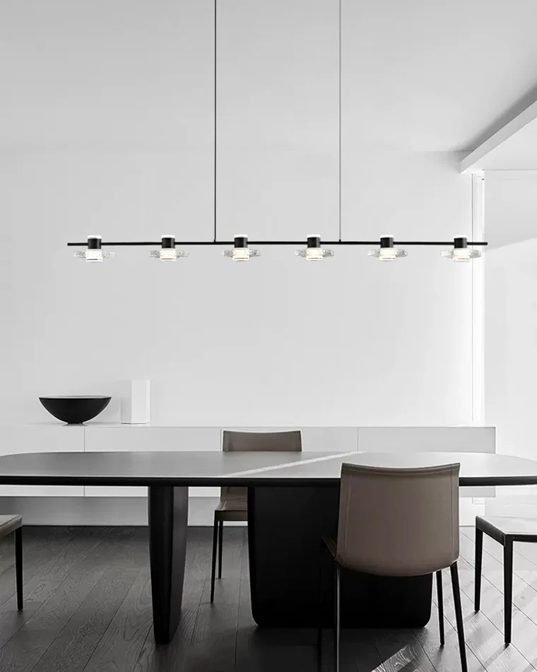 WOMO Black Linear Chandelier-WM2222 - Image 4
