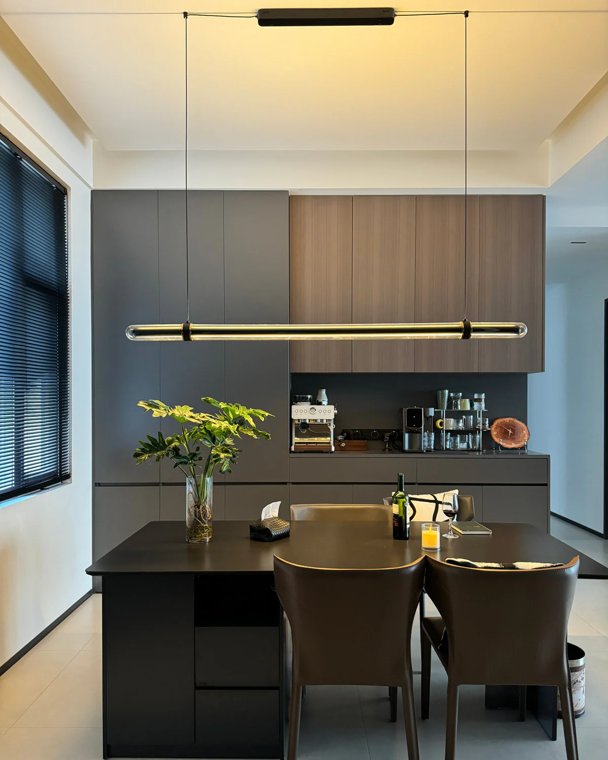 WOMO Black Glass Time tunnel Linear Pendant Light - WM3288 - Image 17