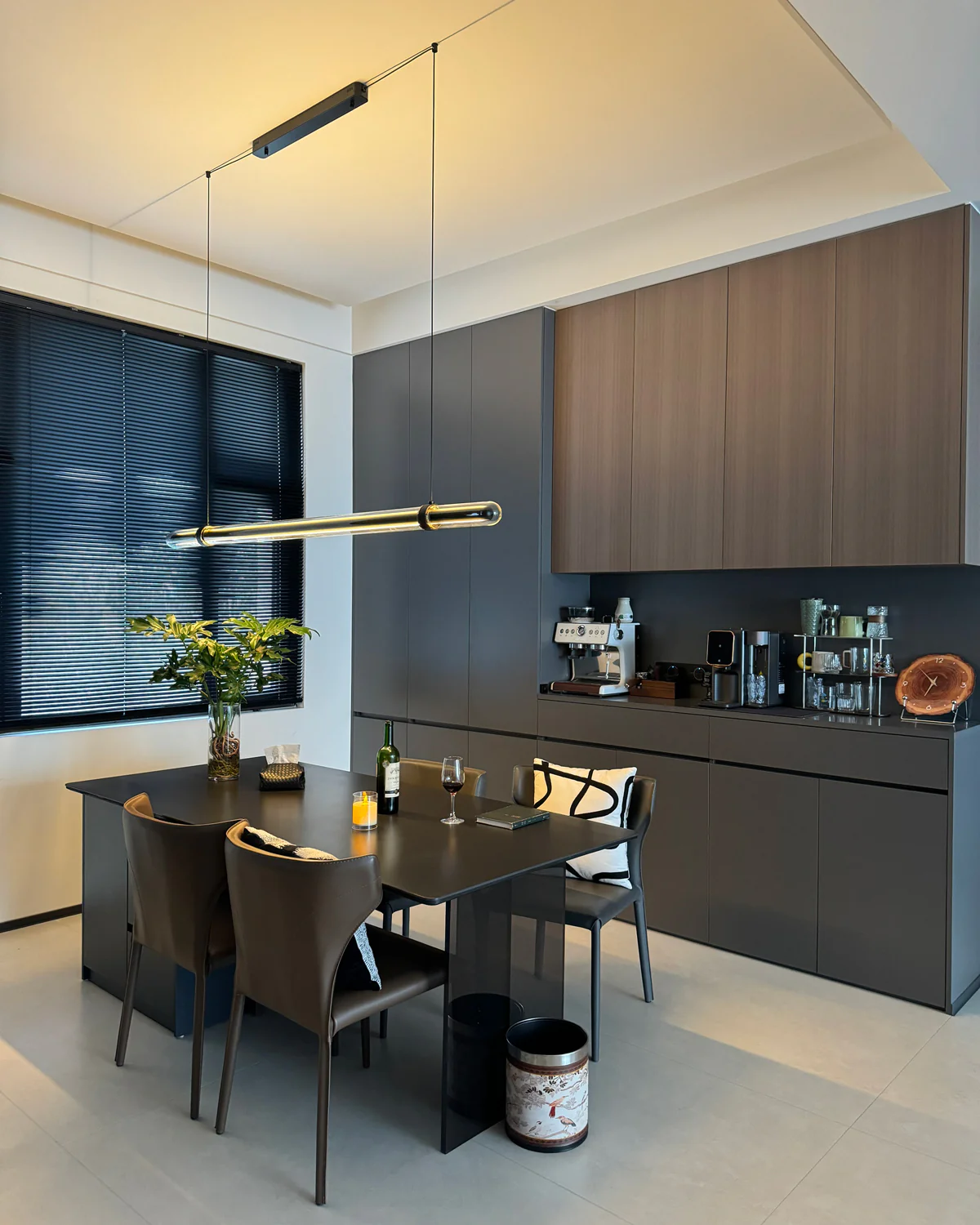 WOMO Black Glass Time tunnel Linear Pendant Light - WM3288 - Image 19