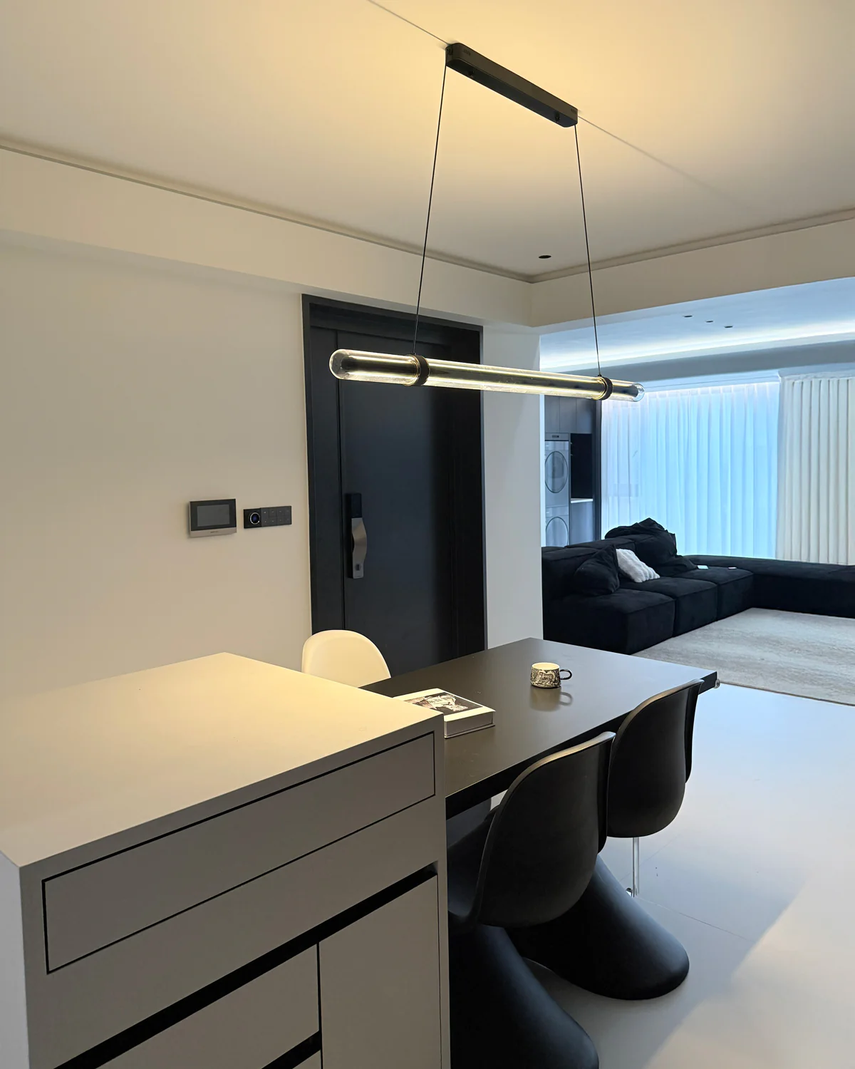 WOMO Black Glass Time tunnel Linear Pendant Light - WM3288 - Image 20