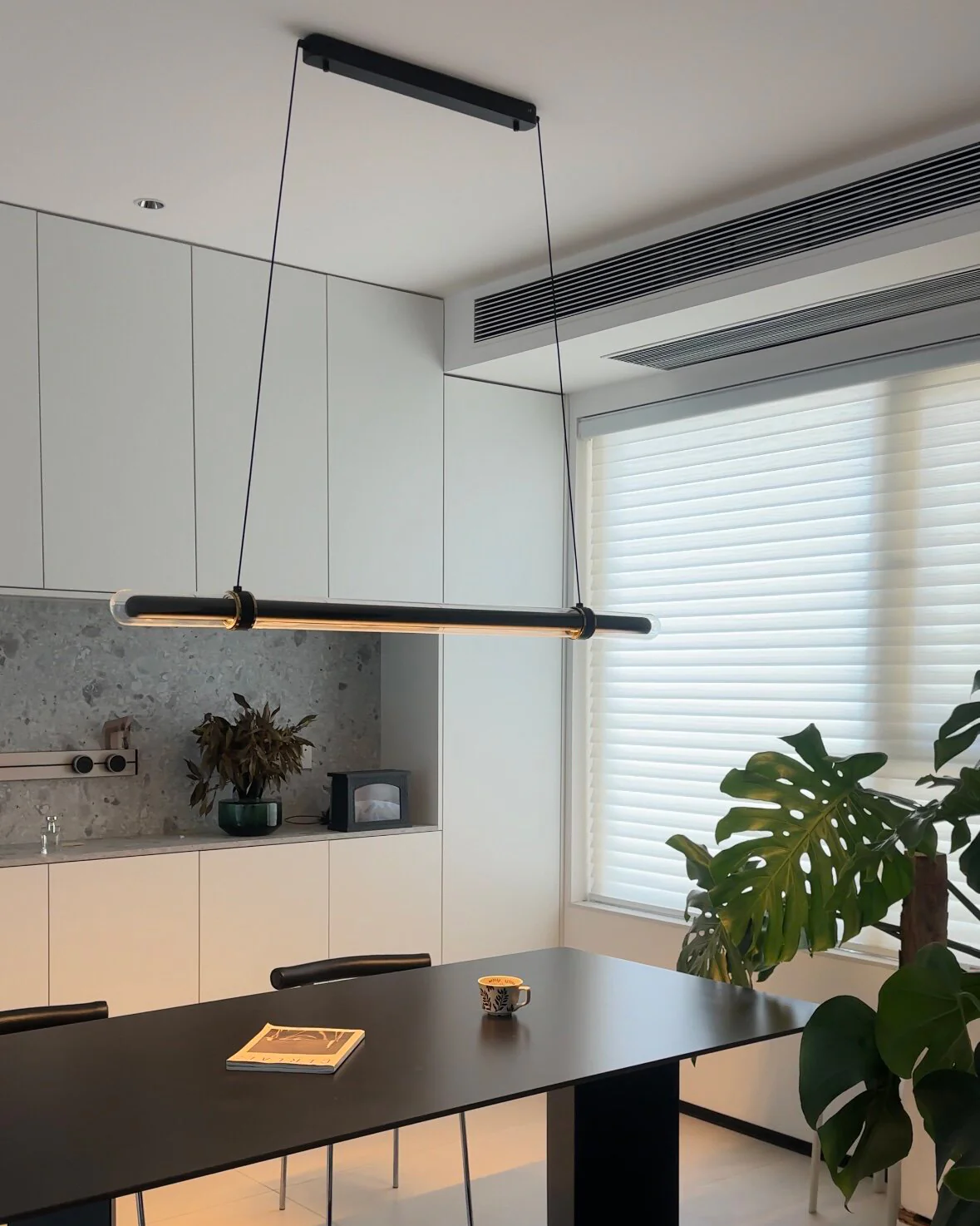 WOMO Black Glass Time tunnel Linear Pendant Light - WM3288 - Image 24